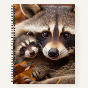 Cuaderno Raccoon Animal Wild Beauty Freedom Wilderness Art