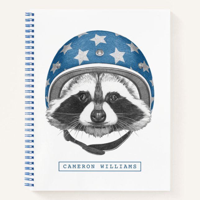 Cuaderno Raccoon Daredevil | Añadir su nombre (Anverso)