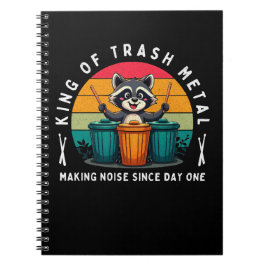Cuaderno Raccoon Drummer del rey de la basura Metalizado de