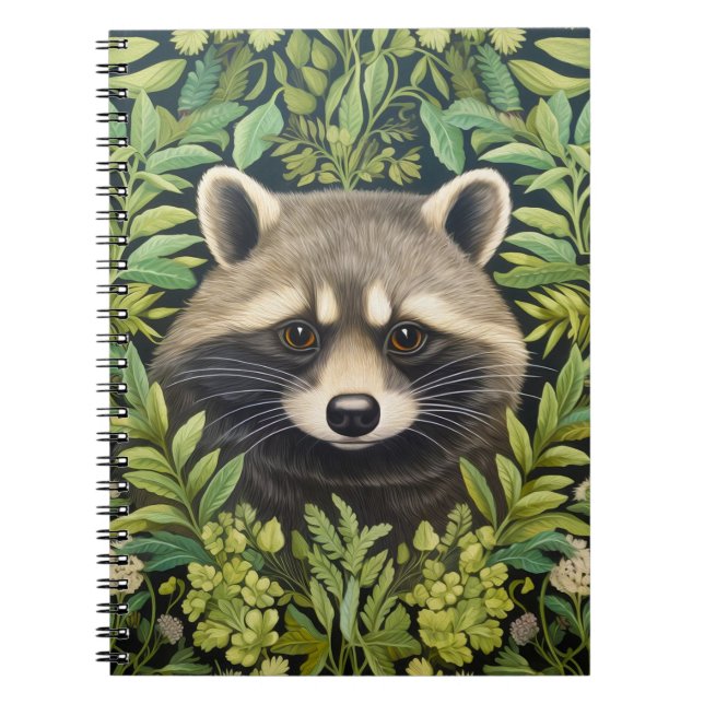 Cuaderno Raccoon y estilo de arte folklórico nuevo (Frente)