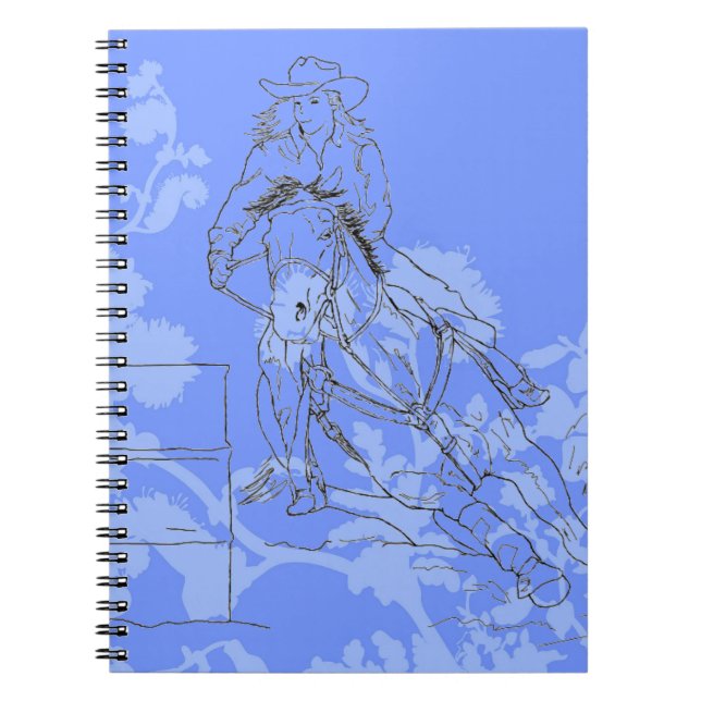 Cuaderno Racer De Barril De Flor Azul (Frente)