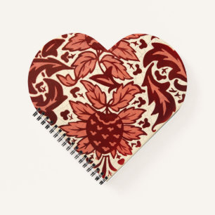 Cuaderno Racimos de Hortensias Rosadas en Forma de Corazón