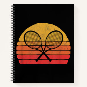 Cuaderno Racquets de tenis cruzados Retro 80 Sun Vintage Gr