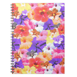 Cuaderno "Radiancia en Bloom: Hibiscus en vidrio manchado