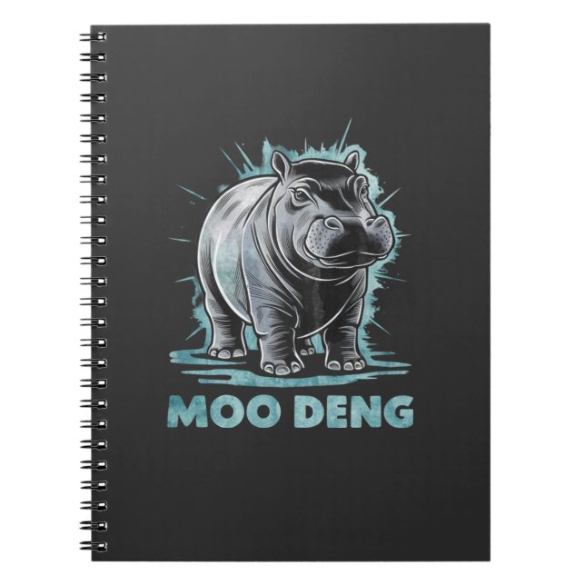 Cuaderno Radiant Hippo Moo Deng (Frente)