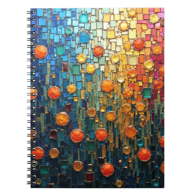 Cuaderno  Radiant Mosaic: Bubblelight Cascade (Frente)