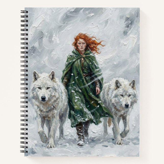 Cuaderno Radiant Peace Dove Lantern Imbolc Snowdrops Art (Anverso)