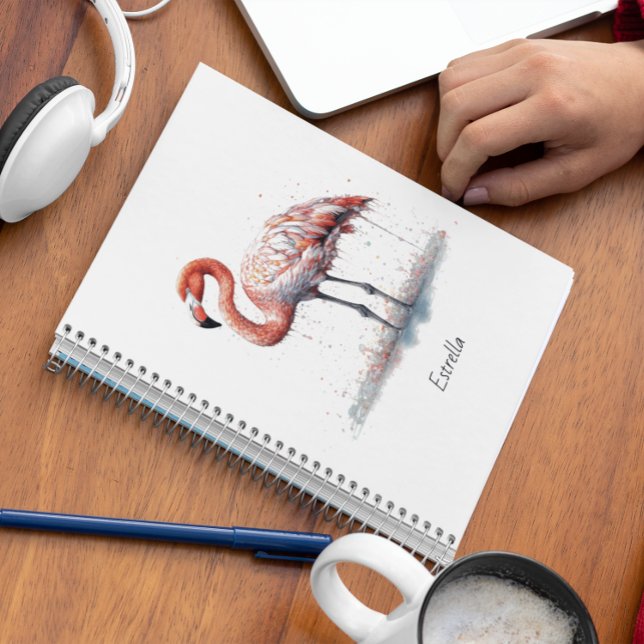 Cuaderno Radio Flamingo: acuarela tropical (Subido por el creador)