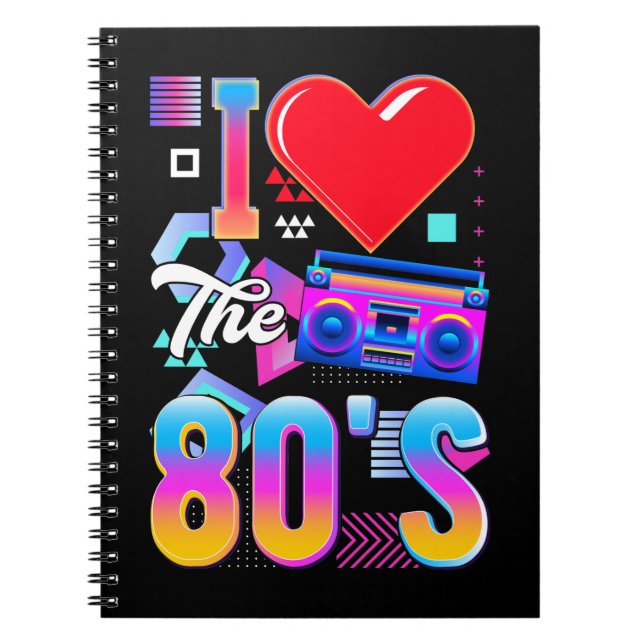 Cuaderno Radio musical de los años 80 Love Ochties Disco (Frente)