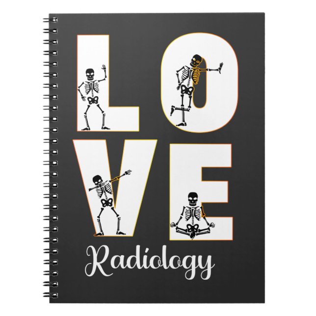 Cuaderno Radiología Amor Radiólogo Skeleton XRay (Frente)