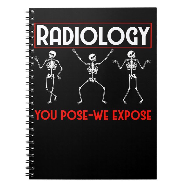 Cuaderno Radiología divertida del radiólogo del esqueleto d (Frente)