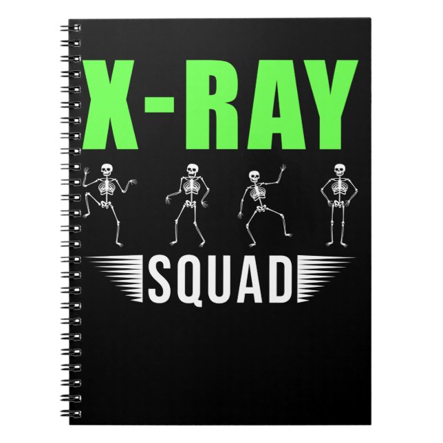 Cuaderno Radiología Esqueletos Xris Funny Radiólogo Escuadr (Frente)