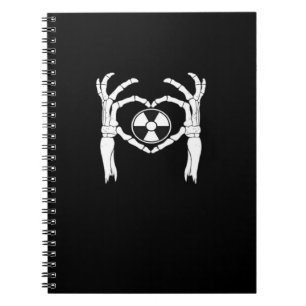 Cuaderno Radiología X-Ray Tech Heart Shaped Skeleton Manos 