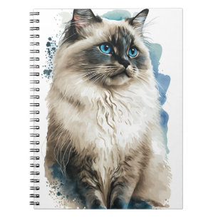 Cuaderno RAGDOLL CAT DE bonito WATERCOLOR