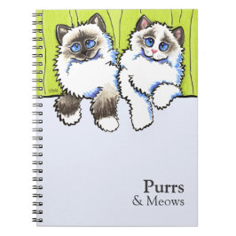 Cuaderno Ragdoll personalizada Cats Off-Leash Art™