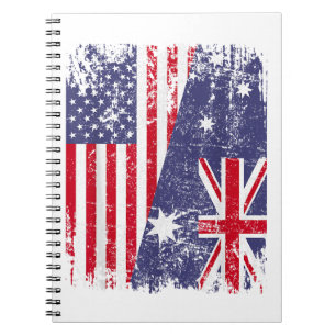 Cuaderno RAÍCES AUSTRALIANOS Bandera MEDIANO ESTADOUNIDENSE