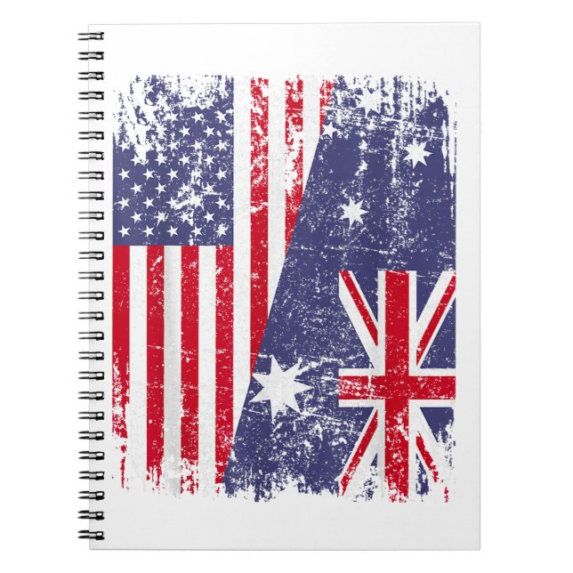 Cuaderno RAÍCES AUSTRALIANOS Bandera MEDIANO ESTADOUNIDENSE (Frente)