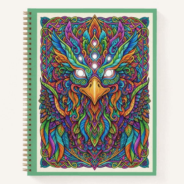 Cuaderno Rainbow Celestial Phoenix Zentangle Nooracle  (Anverso)