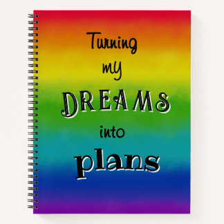 Cuaderno Rainbow Dreams plans Customize Notebook Journal