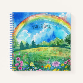 Cuaderno Rainbow Flower Garden Happy Thouts Mental Health