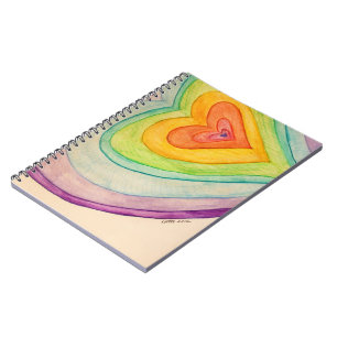 Cuaderno Rainbow Hearts Love Art Notebook Journal