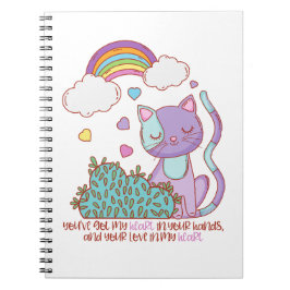 Cuaderno Rainbow Kitten Notebook + Quote