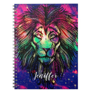 Cuaderno Rainbow Lion Hipster Galaxy