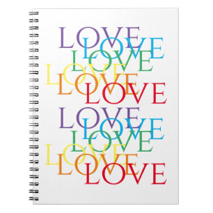 Cuaderno RAINBOW LOVE 6.5x8.75 Bloc de notas en espiral