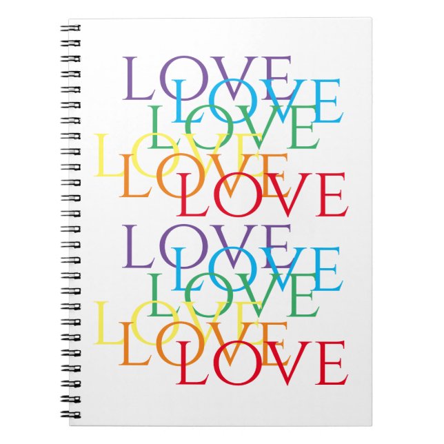 Cuaderno RAINBOW LOVE 6.5x8.75 Bloc de notas en espiral (Frente)