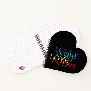 Cuaderno RAINBOW LOVE II Forma de corazón