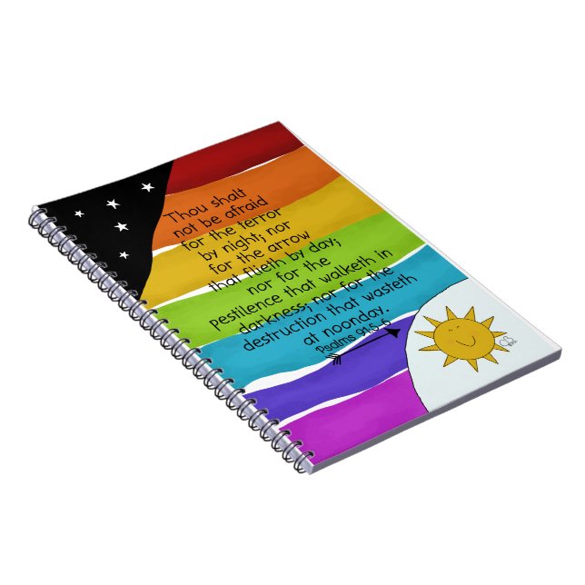 Cuaderno Rainbow Nite and Day Psalms 91: 5-6 (Lado Derecho)