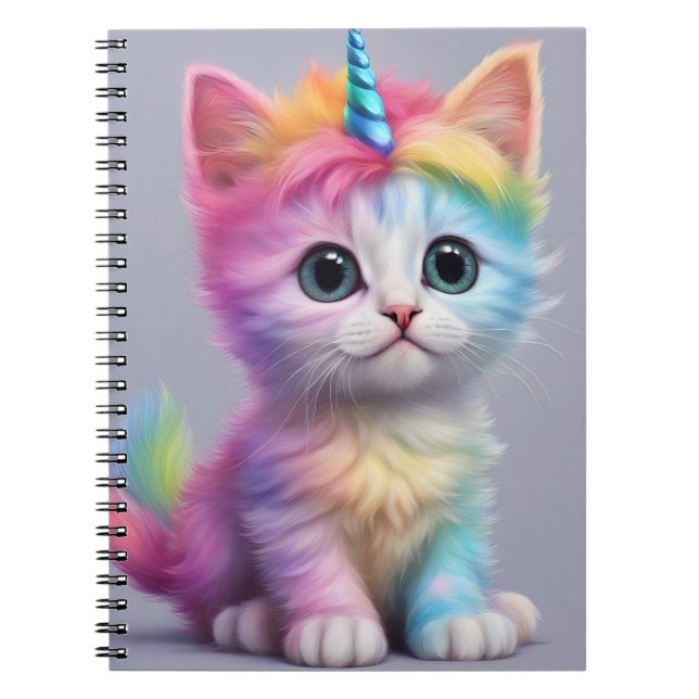 Cuaderno Rainbow Unicorn Kitten (Frente)