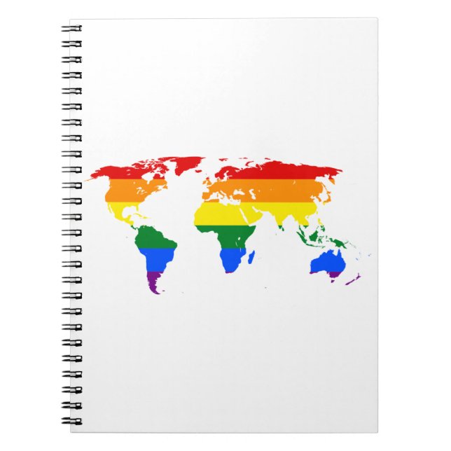 Cuaderno Rainbow world Map (Frente)
