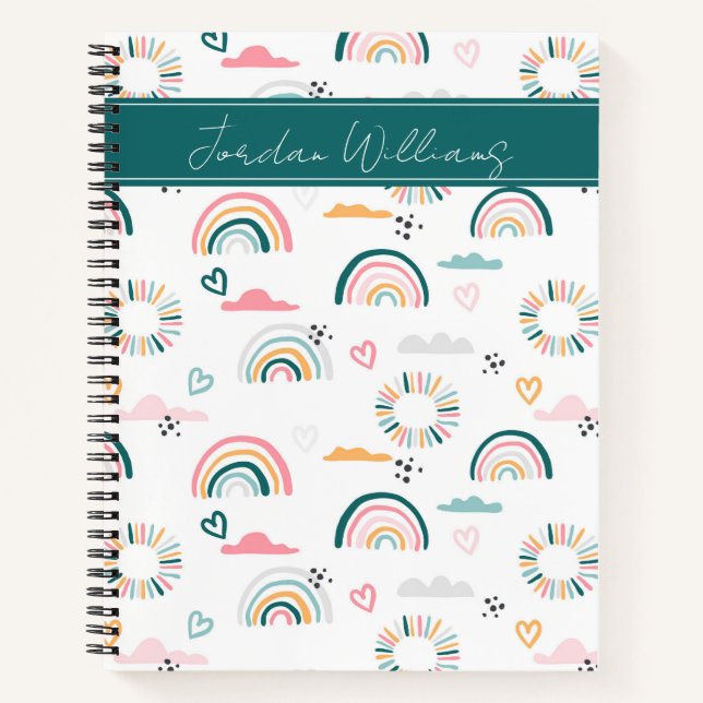 Cuaderno Rainbows & Hearts Pattern (Anverso)