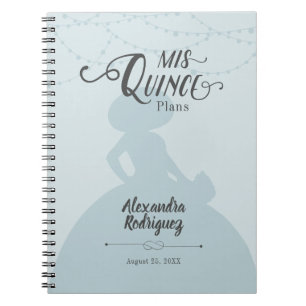 Cuaderno Rainy Day Blue Charro Silhouette Quinceanera