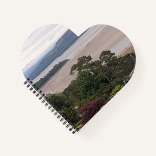 Cuaderno Rainy Morecambe Bay Heart