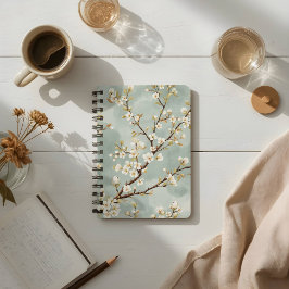 Cuaderno Rama Botánica de Flor Blanca Delicada