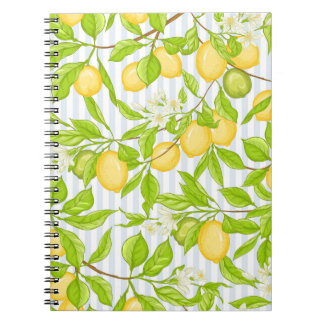 Cuaderno Rama de árbol de limón: patrón sin soldadura a ray