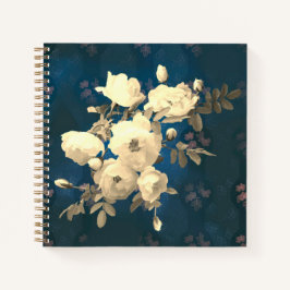 Cuaderno Rama de rosas blancas 2 para portátiles