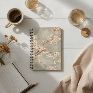 Cuaderno Rama de Sakura Flor de Cerezo Vintage