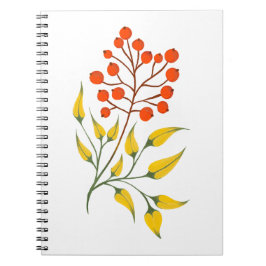 Cuaderno Rama de viburnum al estilo ucraniano. Ucrania