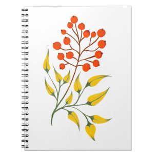 Cuaderno Rama de viburnum al estilo ucraniano. Ucrania