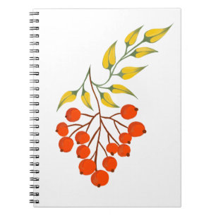 Cuaderno Rama de viburnum al estilo ucraniano. Ucrania