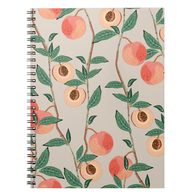 Cuaderno Ramas de árboles de encurtido con hojas y frutos e (Frente)
