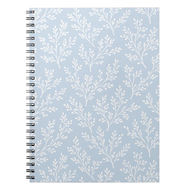 Cuaderno Ramas de bosque neutrales - azul polvoriento (Frente)