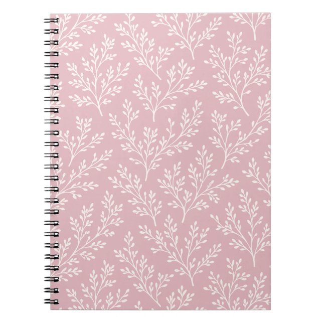 Cuaderno Ramas de bosque neutras - Rosa apagado (Frente)