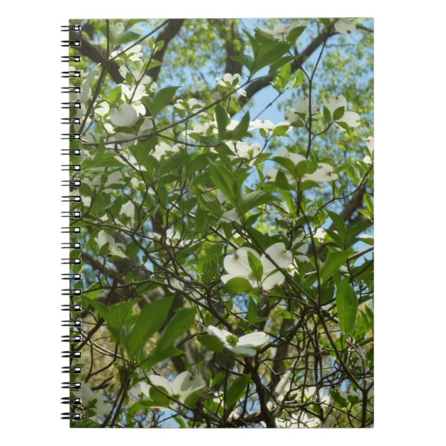 Cuaderno Ramas de Dogwood florecen árboles de primavera (Frente)