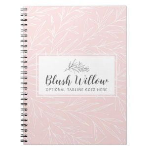 Cuaderno Ramas de hojas botánicas modernas rubor minimalist