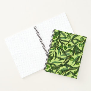 Cuaderno Ramas de oliva en verde oliva