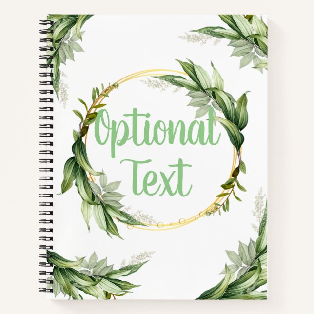 Cuaderno Ramas de olivos con flores (Anverso)